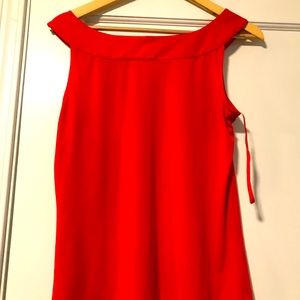 Calvin Klein rich orange sleeveless blouse, medium